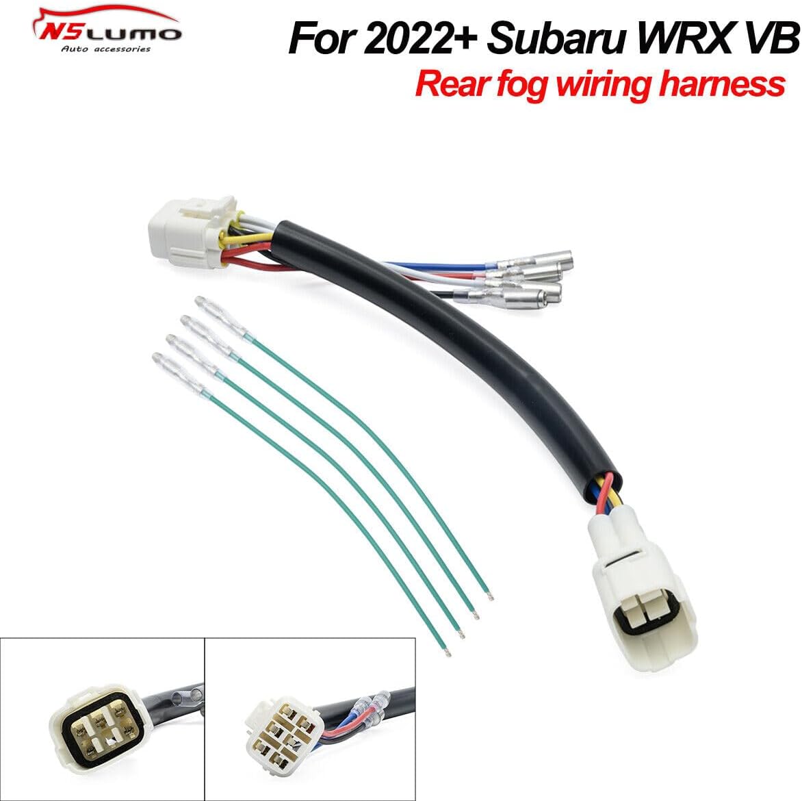 ya 4 8.10 For 2022 + for Subaru WRX VB Add F1 style rear fog light 4th brake light wiring harness 