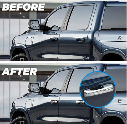 ya 10 9.16 baidi 4X Chrome for 2019-2024 for Ram 1500 with for Smart Key Hole Door Handle Covers Accessory