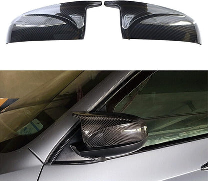 ya 14 9.20 zhengce Pair Carbon Fiber Rear View Mirror Cover Trim Fit for BMW X5 X6 E70 E71 200-1
