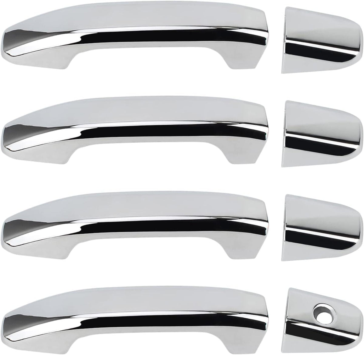 ya 10 9.16 baidi for Chevy for Silverado 2020-2024 1500+2500+3500+HD Truck Chrome 4 Door Handle Cover