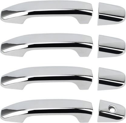 ya 10 9.16 baidi for Chevy for Silverado 2020-2024 1500+2500+3500+HD Truck Chrome 4 Door Handle Cover