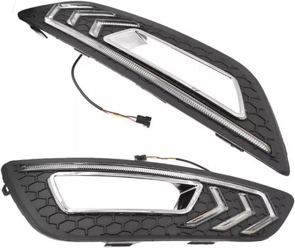 ya 4 8.8 DRL,for Ford Focus 2015 2016 LED Daytime Driving Running Light Fog Lamp W/Turn