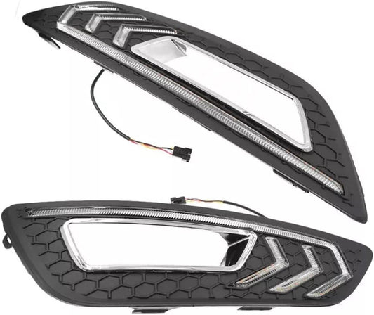 ya 4 8.8 DRL,for Ford Focus 2015 2016 LED Daytime Driving Running Light Fog Lamp W/Turn