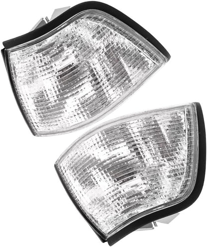 ya 5 8.10 Front LH & RH Turn Signal Indicator Light Cover Clear For 3-Series E36 1992-1998