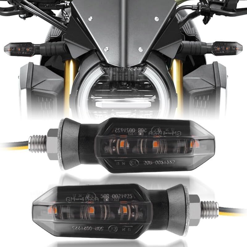 ya 14 9.20 zhengce 2X 12V Smoke Amber Motorcycle LED Turn Signals Indicator Blinker Light Uni-1