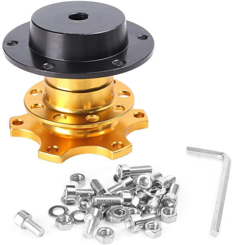 ya 4 8.14 1x Steering Wheel Quick Release Snap Off Hub Adapter for Sparco Momo Gold