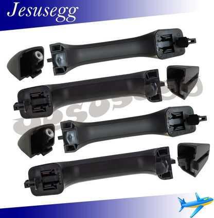 ya 9 10.24 4X for Hummer H3T 09-10 Front/Rear Exterior/Outside LH/RH Door Handle&Cap Black