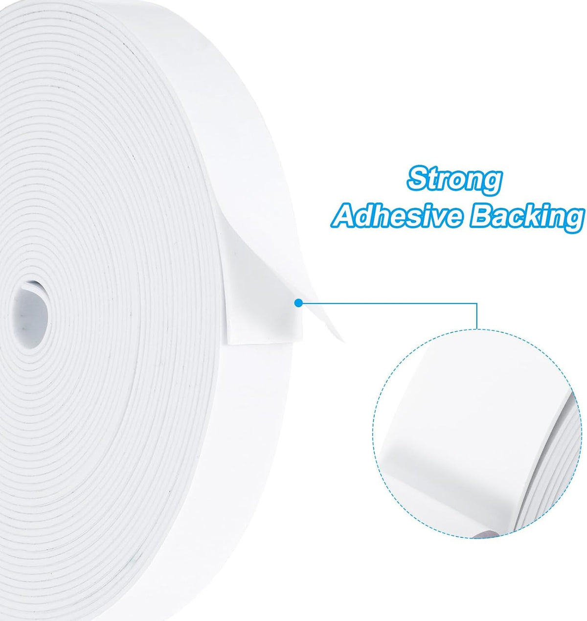 ya 26 10.21 baidi Weather Stripping Door Seal 4/5 Inch x 1/16 Inch x 32 Ft Self Adhesive White