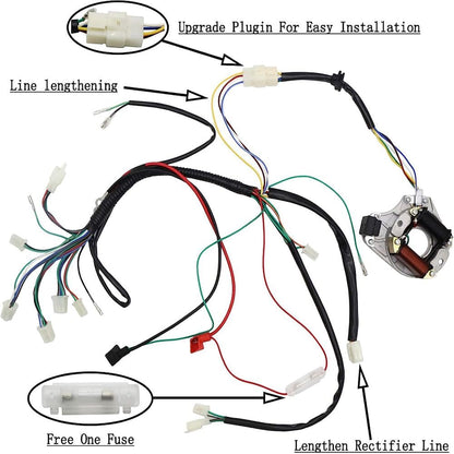 ya 5 8.10 CDI wiring harness stator assembly line suitable for 50/70/90/110cc all-terrain vehicle electric four-wheel vehicle