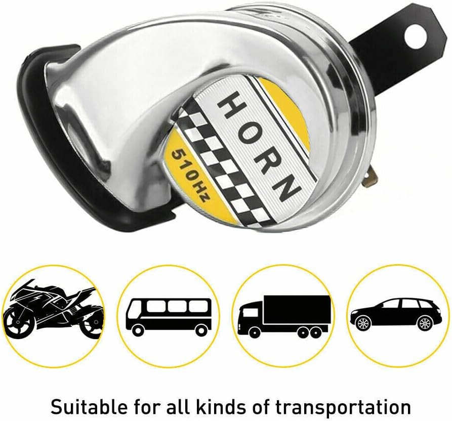 ya 9 10.24 Motorcycle Snail Air Loud Horn 130DB for Motorcycle Car Boat SUV RV 12V