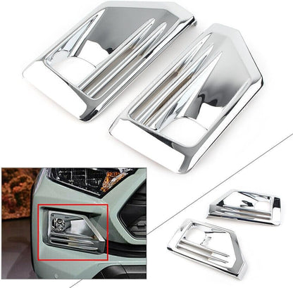 ya 10 9.16 zhengce Chrome Front Fog Light Lamp Lams Cover Trim Garnish for Toyota RAV4 2019-20
