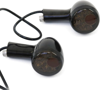 ya 4 8.14 Smoke rear LED turn signal indicator light fits Harley XL 883 XL1200 92-17