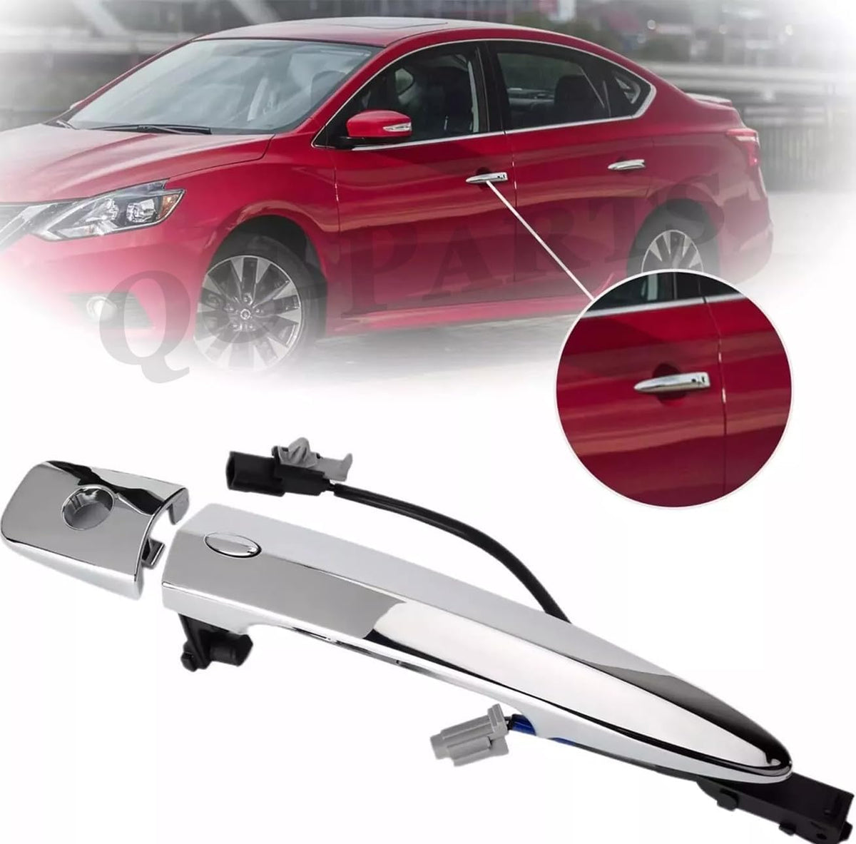 ya 10 9.16 baidi Front Left (Driver) Side Door Handle for Nissan 2013-2018 Sentra S, SL, SR, SV
