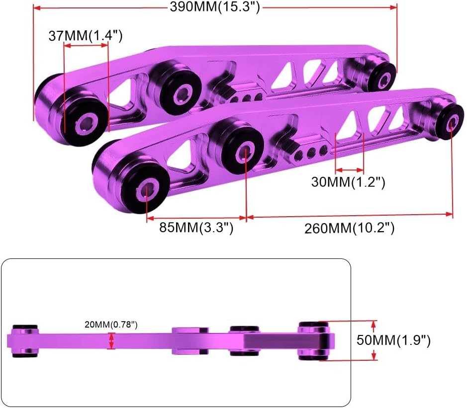 ya 13 9.15 baidi FOR 92 93 94 95 EG ALUMINUM REAR CONTROL ARM SUBF for Ram E BRACE TIE BAR KIT PURPLE