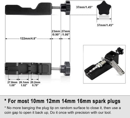 ya 23 10.7 baidi Matte Engine Spark Plug Gap Tool Gapping Gapper 10mm 12mm 14mm 16mm Universal
