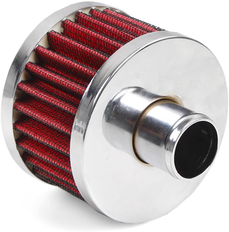 ya 13 9.15 baidi Red Extra Flow 1 to 1-1/4 Push In Valve Cover Baffle Breather Vent Filter Kit