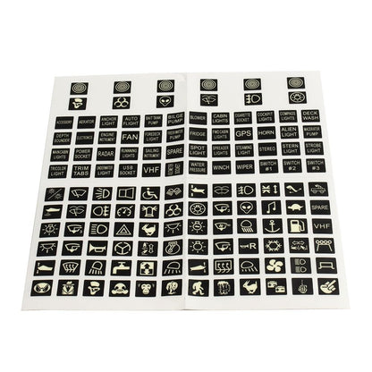 ya 23 10.7 baidi Switch Sticker Labels Decal Label Boat Truck Marine 132pcs Parts Night