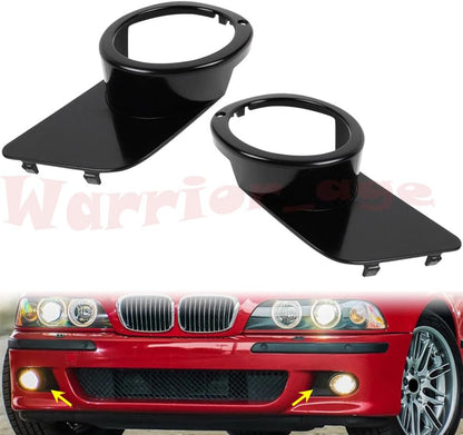 ya 9 10.24 Left + Right Side Front Fog Light Ring Cover Frame for BMW E39 M5 1999-2003