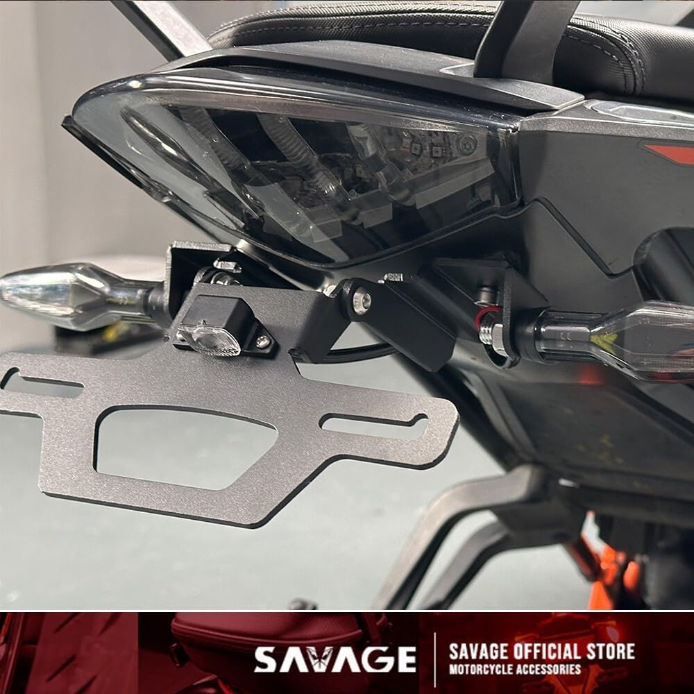 ya 13 9.15 baidi For 1290 Super Duke GT Foldable Fender Eliminator License Plate Rear Turn Signal