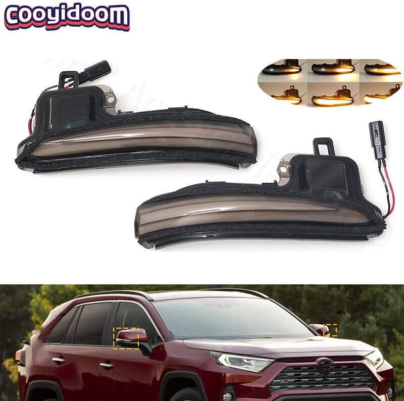 ya 2 8.15 1. Dual turn rear wing side mirror light suitable for Lexus LM for Toyota RAV4 XA50