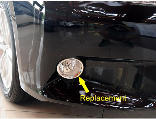 ya 4 8.14 2-pack front fog light chrome protective cover f for Ram e ring suitable for Lexus ES300h ES350 2013-15