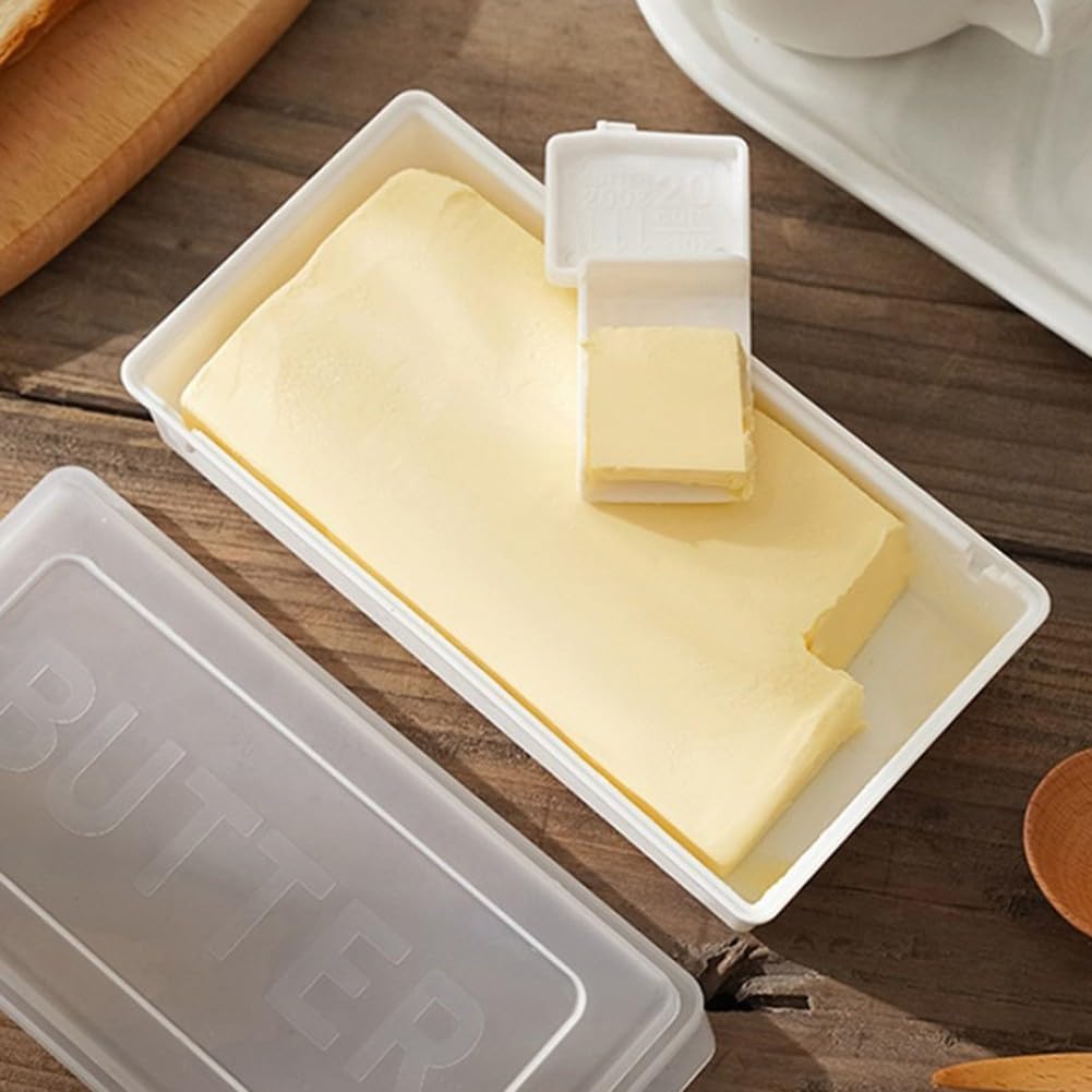 ya 14 9.20 baidi Hygienic Butter Cutting Box Cheese Stora Box With Lid Butter Dish With Slicer-1