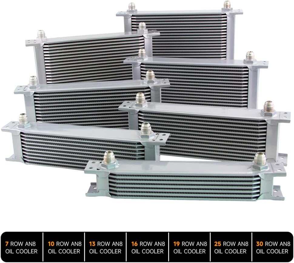 ya 12 10.8 baidi 13 Row AN8 Engine Oil Cooler +Relocation Filter Adapter Hose Kit w/Bracket SL