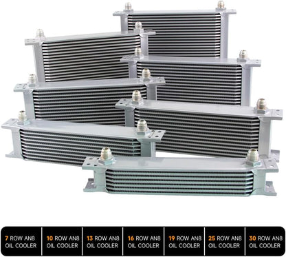 ya 12 10.8 baidi 13 Row AN8 Engine Oil Cooler +Relocation Filter Adapter Hose Kit w/Bracket SL