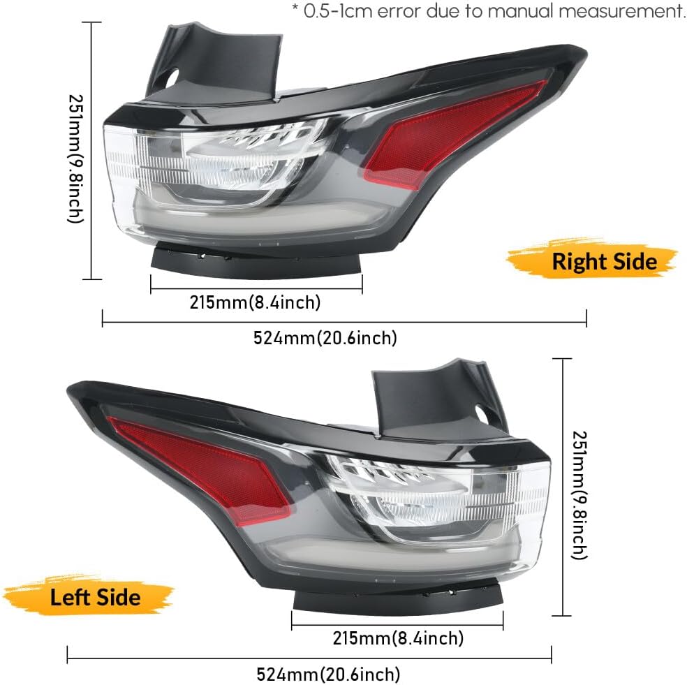 ya 10 9.16 zhengce For 2018-2021 for Chevrolet Traverse Tail Light Rear Stop Lamp Driver+Passe