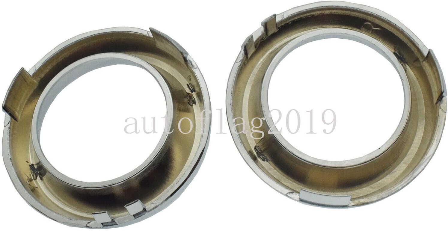 ya 4 8.24 baidi for Dodge Durango 2016-2020 Dual Fog Light Bezel Chrome Light Ring Left and Right 