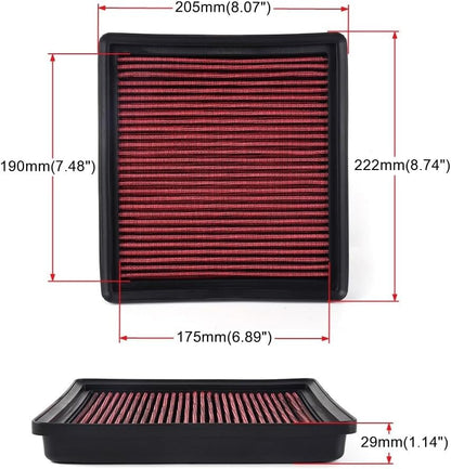ya 13 9.15 baidi 33-2990 Washable High Flow Panel Air Filter Replacement for BMW 116i 118i 120i