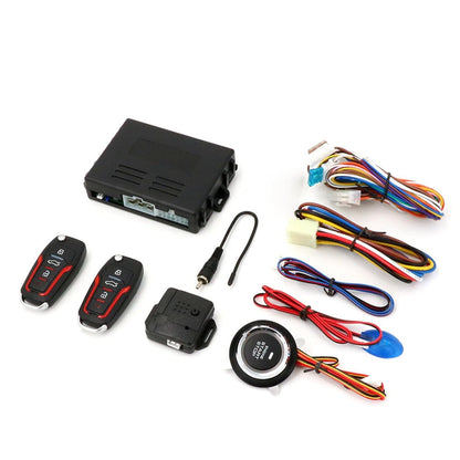 ya 3 8.24 baidi 12V Car Keyless Entry Engine Start Alarm System Push Button Remote Control Kit