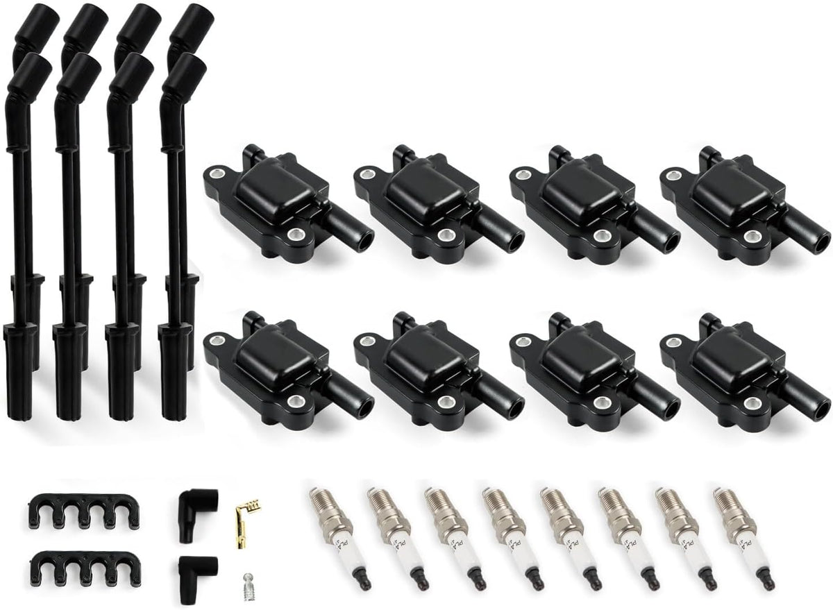 ya 4 8.8.2 8* UF413 Ignition Coils + 41-962 Spark Plugs + Spark Plugs Wires for Buick for Chevy