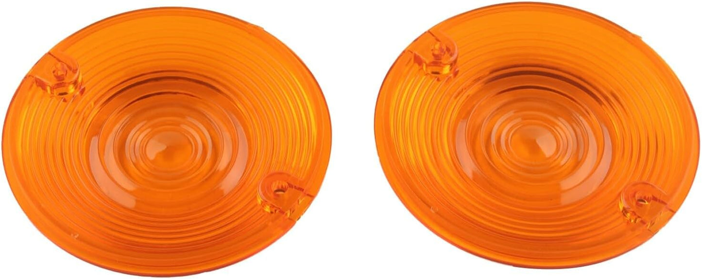 ya 2 8.15 Motorcycle Amber Turn Signal Light Flat Lens Covers for Harley Davidson Touring