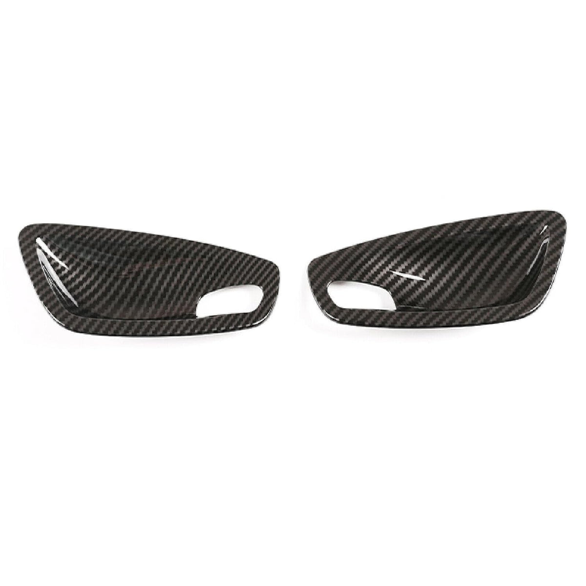 ya 6 8.14 2pcs Carbon Fiber Type Door Handle Cover for BMW E81 E82 E87 E88 2007-2011