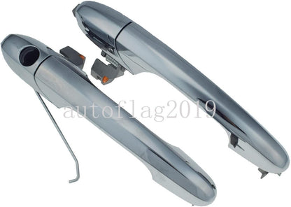 ya 2 8.15 2 Pack Chrome Door Outside Handles Front Left and Right Suitable for Fiat 500 2012-2017