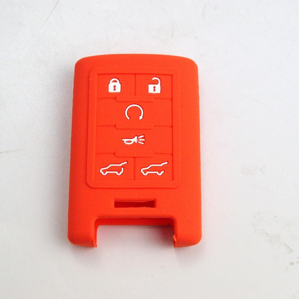 ya 5 8.24 baidi New Silicone Key Cover Shell 6 Buttons for Cadillac for Escalade Remote for Smart Key