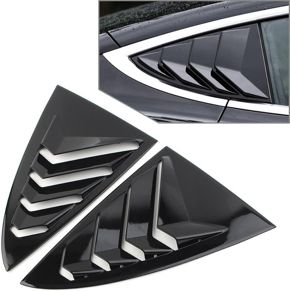 ya 4 8.14 Glossy Black Side Vent Window Scoop Louver Trim for Tesla Model 3 2017-2022 2020