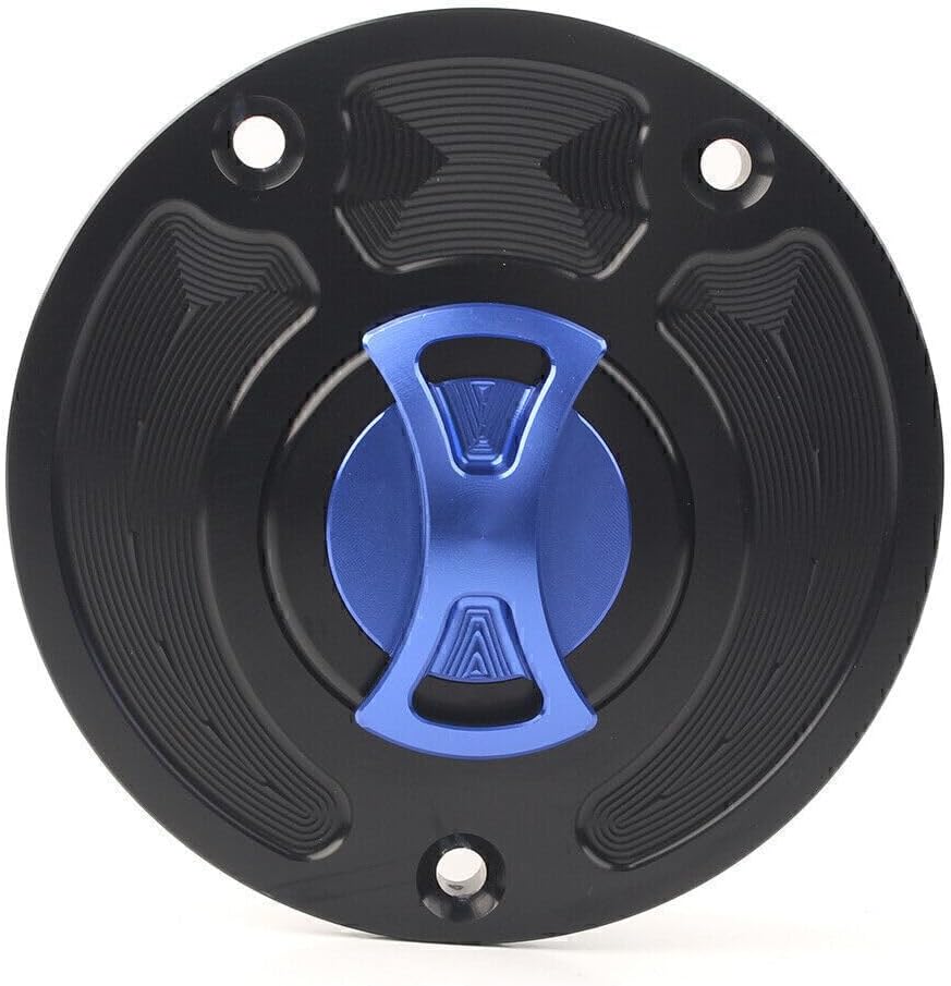 ya 9 10.24 1x Motorbike Fuel Gas Tank Cap Cover Keyless Fit for Kawasaki ZX10R ZX9R Blue