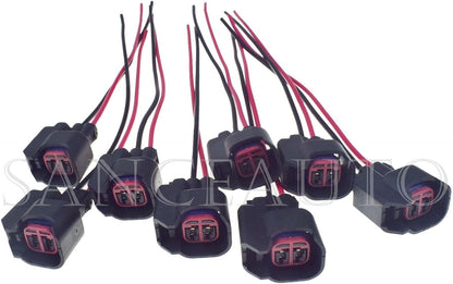 ya 2 8.15 8-piece fuel injector wiring harness connector tail braid S824 S-824 1P1344 WPT-1051 PT2160