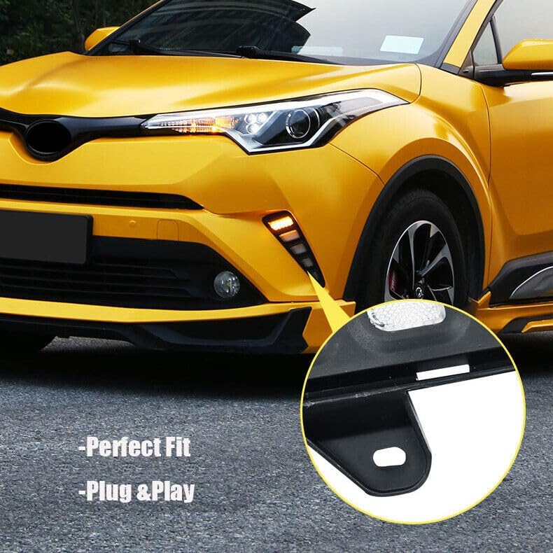 ya 2 8.15 Suitable for Toyota C-HR CHR 2016-2019 DRL LED daytime running lights, turn signal fog lights