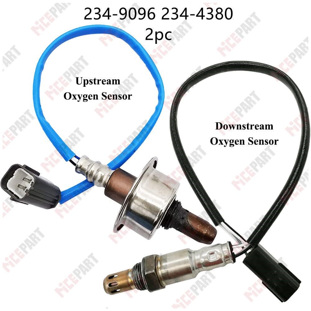 ya 6 8.24 baidi 2 Pieces Oxygen Sensor Up+Down Compatible 10-12 for Nissan Versa 1.8L Sentra 2.0L Exc Cali