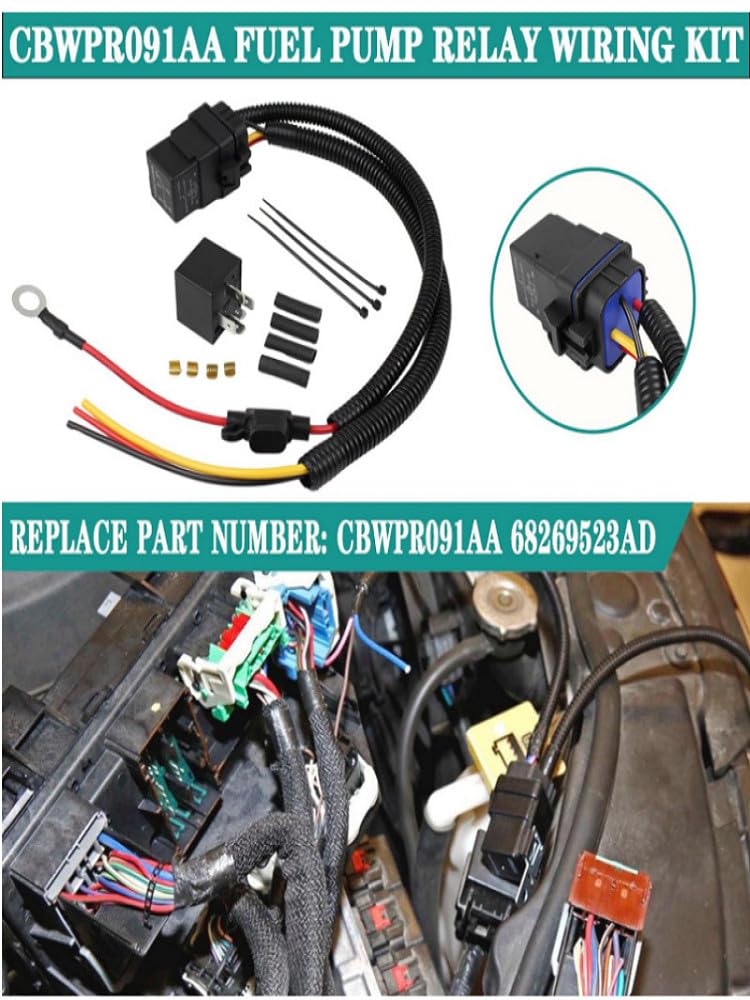ya 6 8.24 baidi 68269523AD Fuel Pump Relay Wiring Kit for 2011-2013 for Jeep for Dodge for Chrysler for Ram 1500
