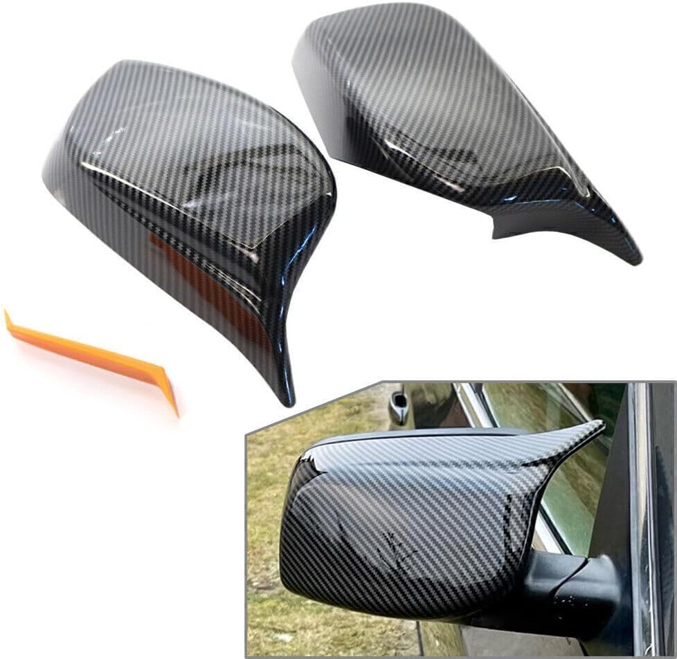 ya 11 9.14 baidifor BMW 5 6 Series 03-2010 Carbon Fiber M Style Side Rearview Mirror Cover Caps