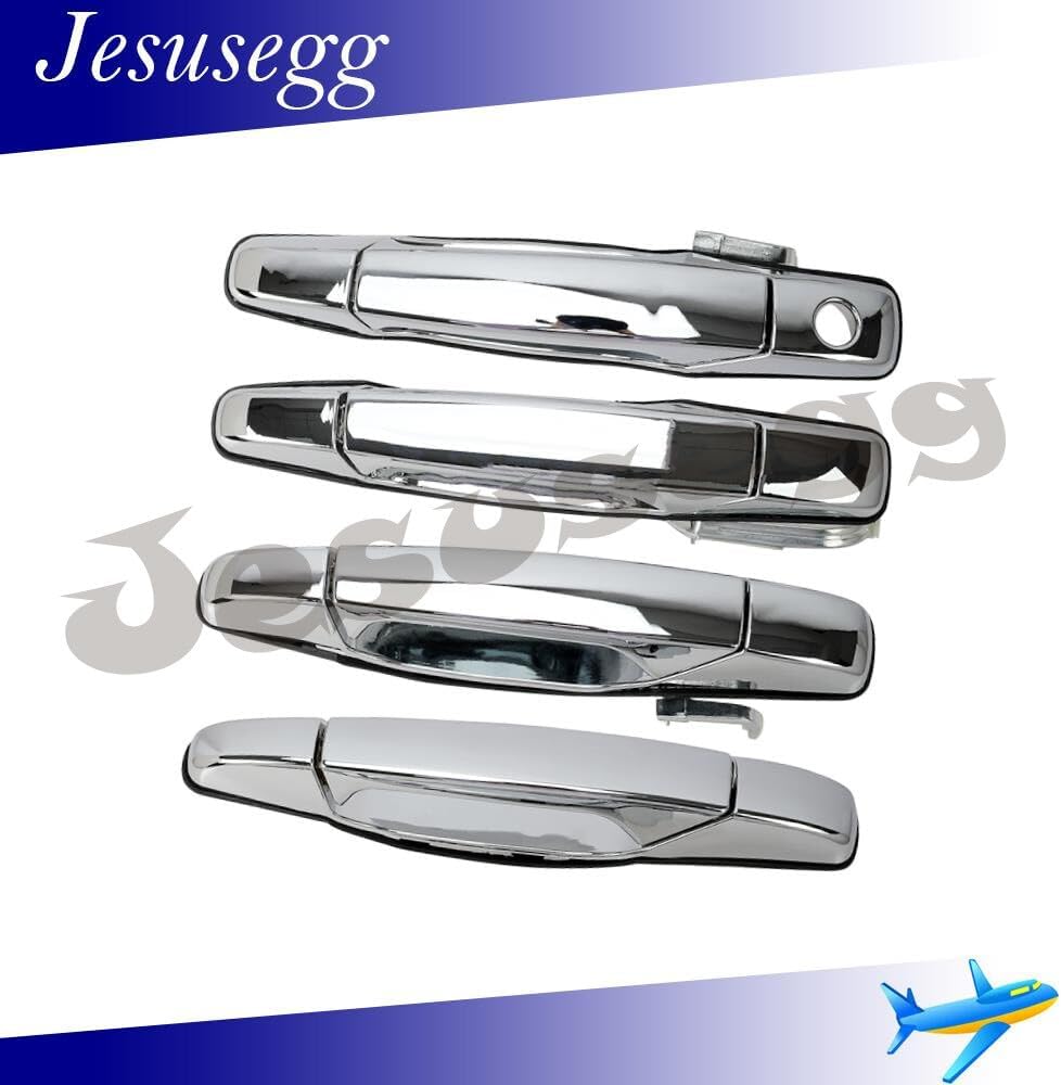 ya 9 10.24 1Set Chrome Outside Door Handle Fit for Silverado for Sierra Tahoe for Yukon 2007-2013