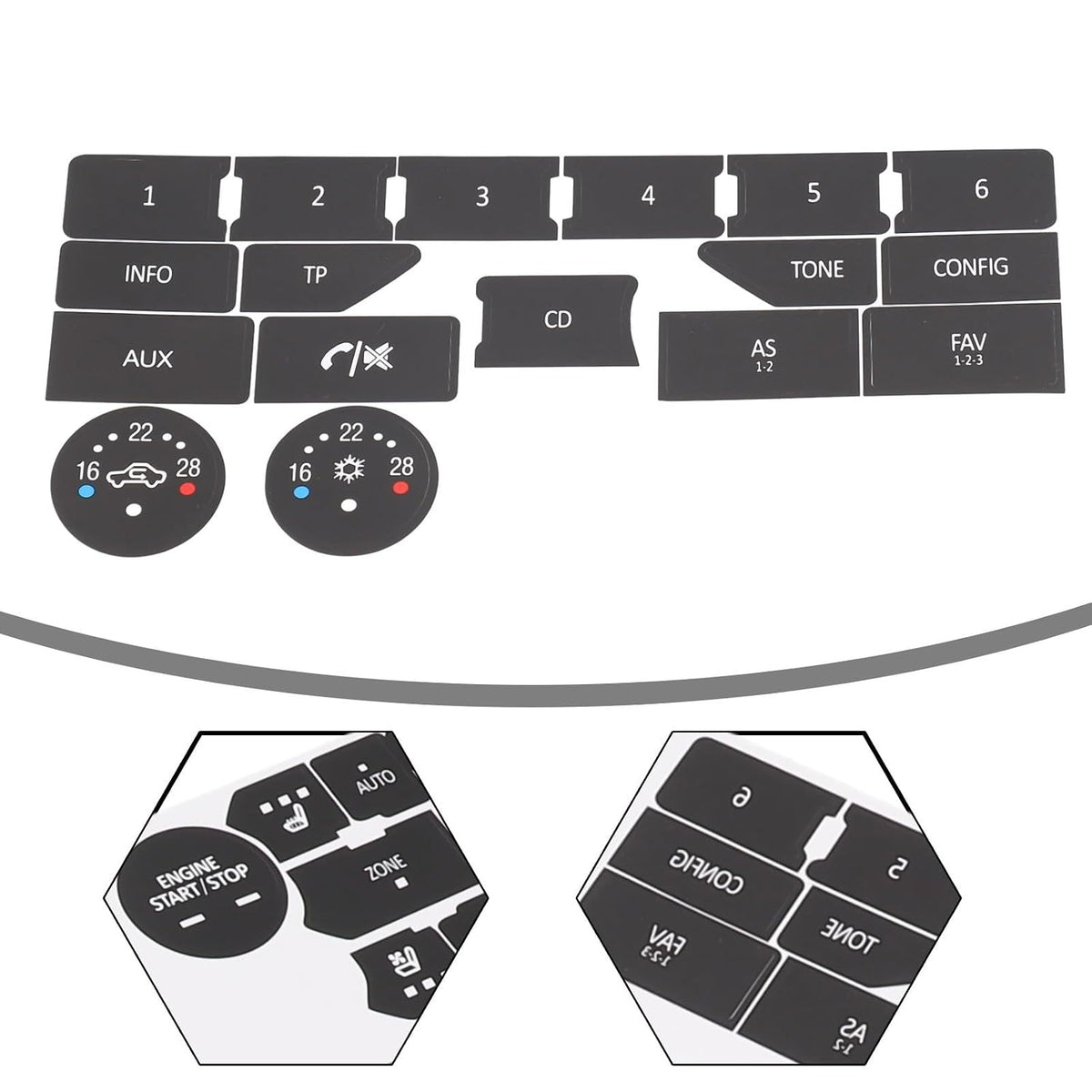 ya 23 10.7 baidi Reduce Light Penetration with Button Repair Decals for for Saab 3rd Gen 95NG 94X