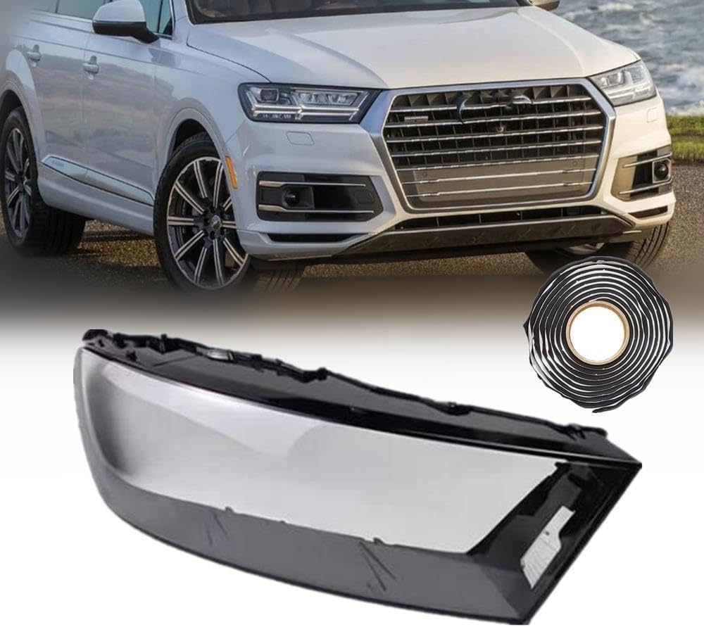 ya 4 8.24 baidi Passenger side headlight protection cover headlight housing lens 1 piece for Audi Q7 2017-2019