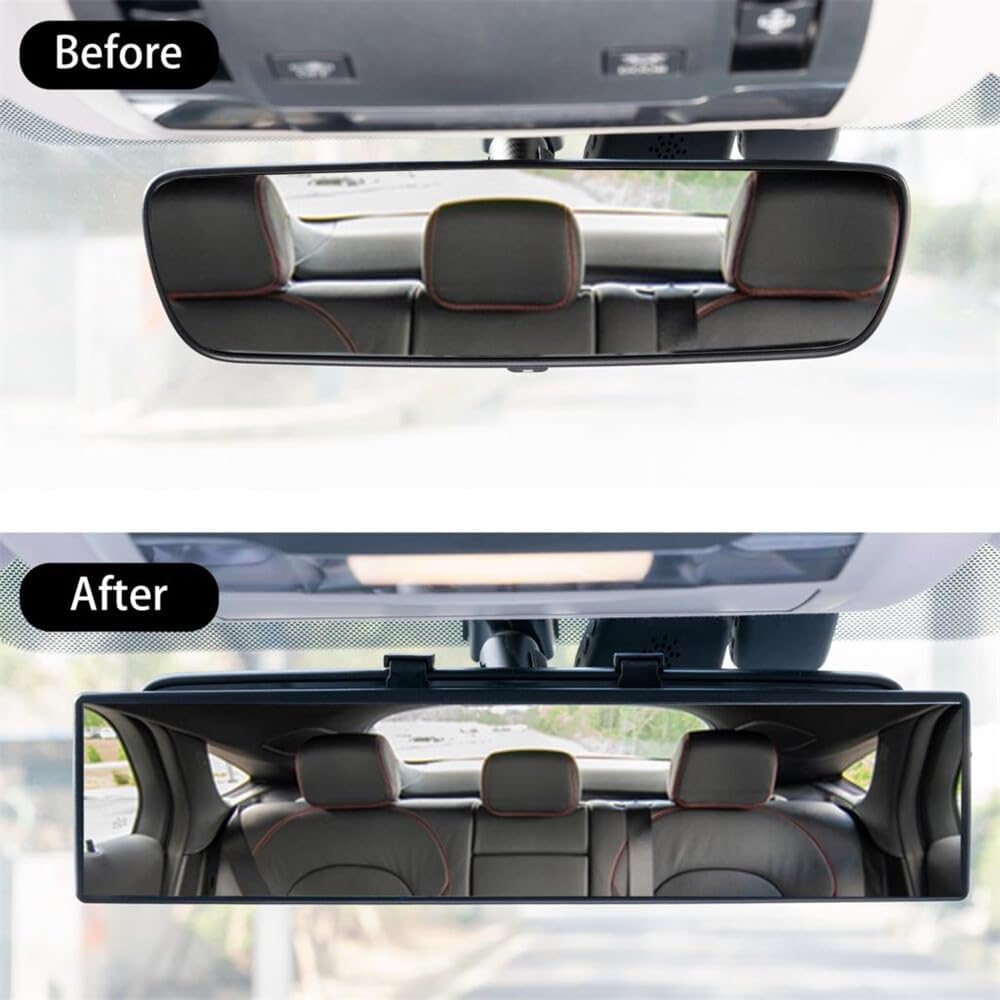 ya 4 8.10 Interior 300mm Wide-Angle Convex pano for Ram ic Rearview Mirror Clip on