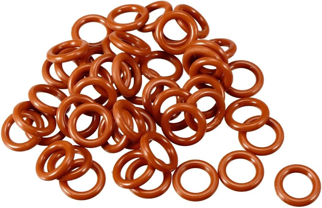 ya 4 8.8.2 Silicone O-Ring 11mmx7mmx2mm VMQ Seal Rings Sealing Gasket Red 50Pc