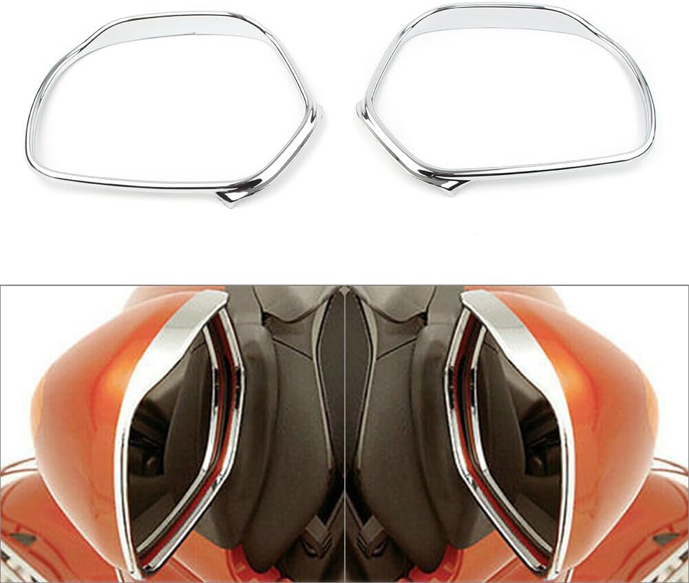 ya 13 9.15 baidi Chrome Mirrors Trim Decoration Fit for Honda GL1800 GOLDWING 2001-2017 2016 2015